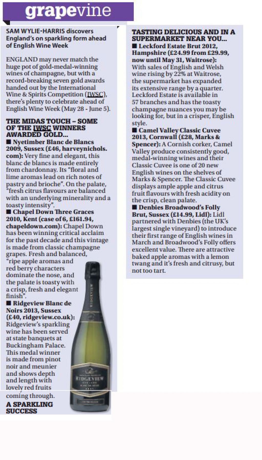 Sam Wylie-Harris discovers England's on sparkling form ahead of English Wine Week